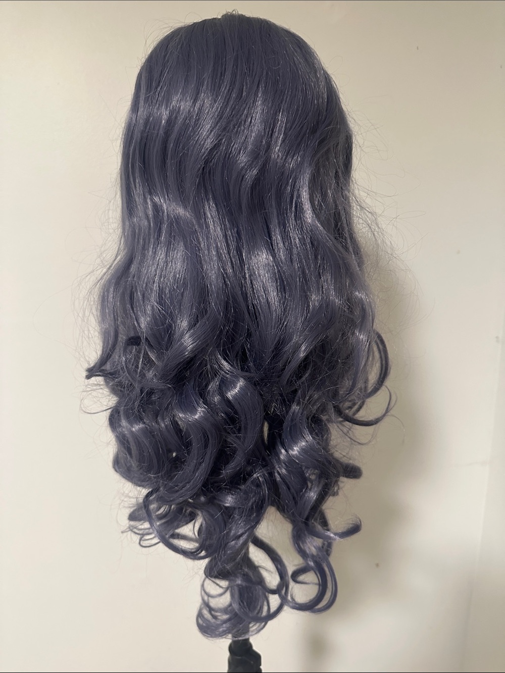Wavy Long Synthetic Hair Wig in Slate Purple  With Lace Front
